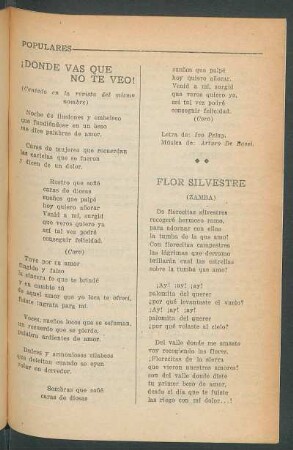 Flor silvestre : (Zamba)