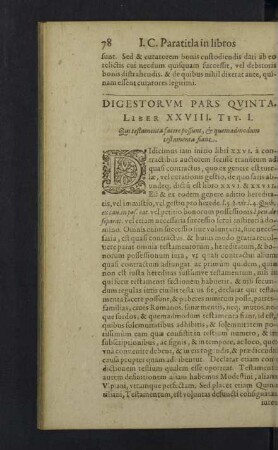Digestorum pars quinta.