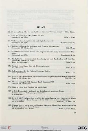 Glas (Nr. 326-342)