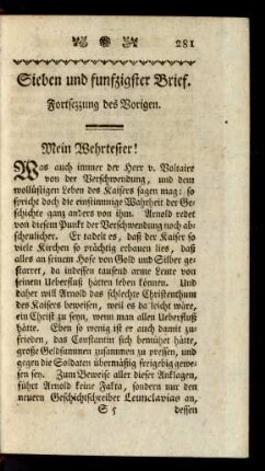 Sieben und funfzigster Brief.