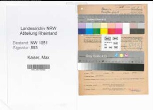 Entnazifizierung Max Kaiser , geb. 08.08.1901 (Former)