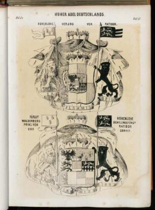 Taf. 17. Hohenlohe Herzog von Ratibor. Fürst Waldenburg Prinz von und Hohenlohe Schillingsfürst Ratibor Corvey.