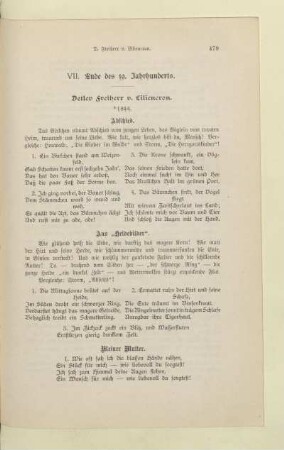 VII. Ende des 19. Jahrhunderts