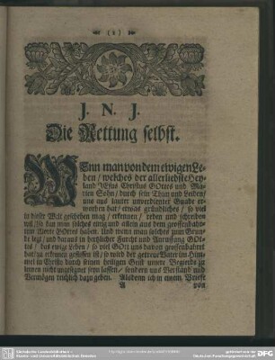 Die Rettung selbst : Rettung selbst