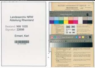 Entnazifizierung Karl Ermert , geb. 16.10.1896 (Steiger)