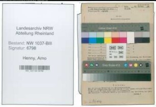 Entnazifizierung Arno Henny , geb. 05.04.1893 (Ingenieur)