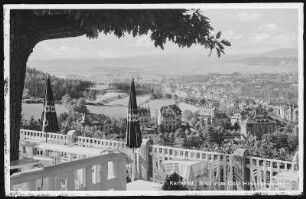 Karlsbad. Blick auf Karlsbad vom Café Hirschensprung