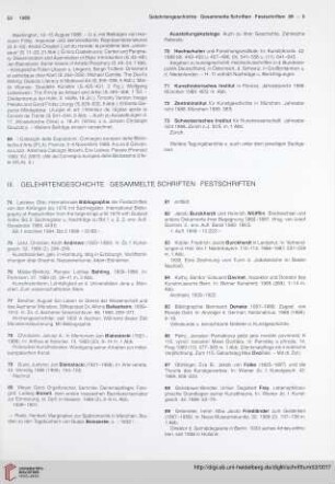 III. Gelehrtengeschichte. Gesammelte Schriften. Festschriften