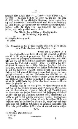 Normirung der Lehrerbesoldungen bei Verbindung von Nebenämtern mit Schulämtern : [IV. Seminarien, Bildung der Lehrer und deren persönliche Verhältnisse]