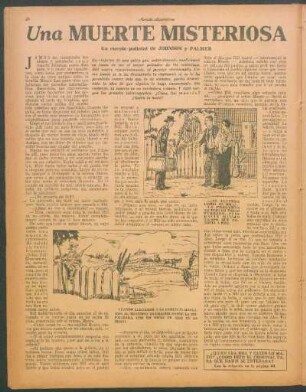 Una muerte misteriosa : Un cuento policial de Johnson y Palmer