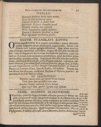 XXXVIII. Stanislaus Ilovius