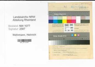 Entnazifizierung Heinrich Wehrmann , geb. 10.06.1919 (Polizist)