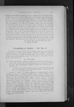 Versammlung zu Rostock. - 1368 Mrz. 15.