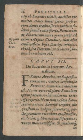 Caput III. De Sacerdotio fratrum Arualium