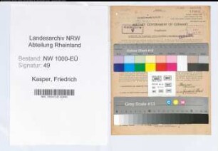 Entnazifizierung Friedrich Kasper, geb. 29.06.1901 (Justizbeamter)