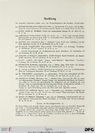 Nachtrag ( Nr. 452-465)