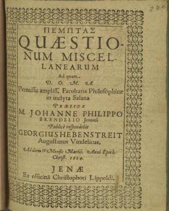 Pemptas quaestionum miscellanearum