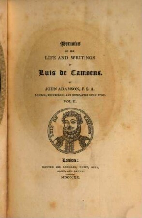 Memoirs of the life and writings of Luis de Camoens. 2