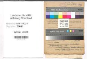 Entnazifizierung Jakob Wahle, geb. 18.03.1896 (Arbeiter)
