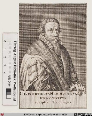 Bildnis Christoph Herdesianus (eig. Hardesheim)