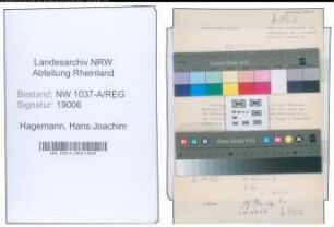 Entnazifizierung Hans Joachim Hagemann , geb. 00.00.0000 ()