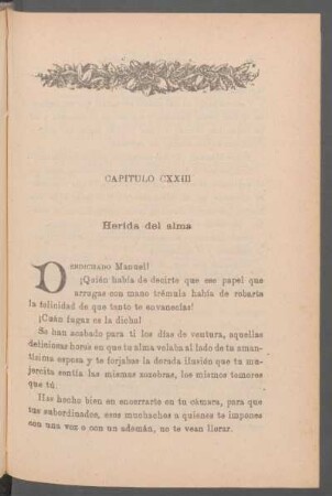 Capítulo CXXIII - Herida del alma