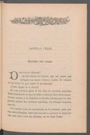 Capítulo CXXIII - Herida del alma