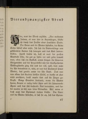 Vierundzwanzigster Abend