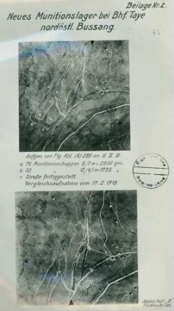 Fotos von dem neuen Munitionslager beim Bahnhof Taye nordöstlich von Bussang (Luftbilder)