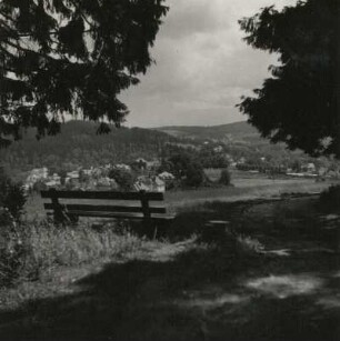 Bad Elster. Blick von einer Anhöhe auf den Ort