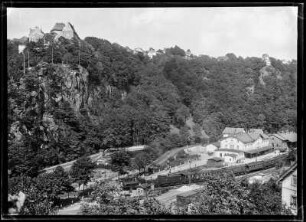 Wolkenstein (Erzgebirge). Blick auf Bahnhof Wolkenstein