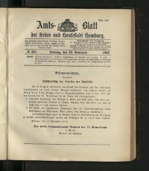 No. 258, 23. November 1915