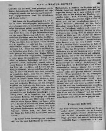 Swift, J.: Das Swift-Büchlein. Oder Auswahl aus Dr. Jonathan Swift's Dechanten von S. Patricius und seiner nächsten Freunde Aeußerungen von 1691 bis 1740. In chronologisch-biologischer Folge gesammelt und deutsch hrsg. v. G. Regis. Berlin: Duncker & Humblot 1847