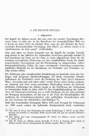 II. Die défense sociale
