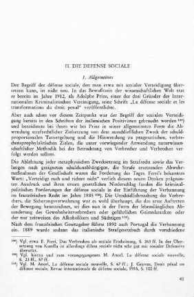 II. Die défense sociale