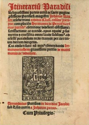 Itinerarium Paradisi