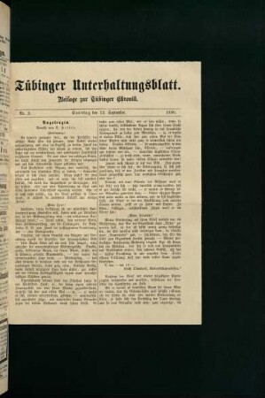 Tübinger Unterhaltungsblatt (Nr. 2)