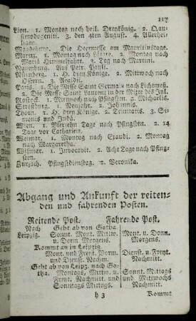 Abgang und Ankunft der reitenden und fahrenden Posten.