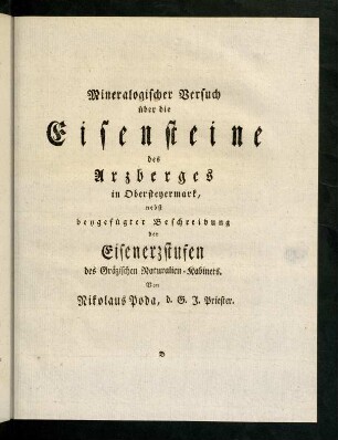 25-131, Mineralogischer Versuch ueber die Eisensteine