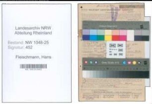 Entnazifizierung Hans Fleischmann , geb. 09.02.1903 (Friseur)