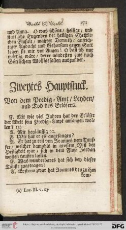 Zweytes Hauptstuck
