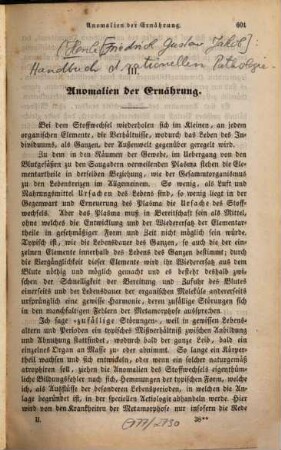 Handbuch der rationellen Pathologie, 2,1,2. Specieller Teil ; Abth. 1 Pathogenie