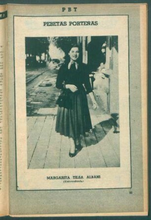 Margarita Tilsa Albani (universitaria) - [Fotografía] : Pebetas porteñas
