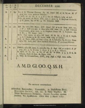 Piae memoriae commendatur