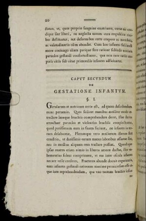 Caput Secundum De Gestatione Infantum.