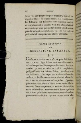Caput Secundum De Gestatione Infantum.