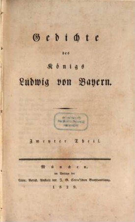 Gedichte des Königs Ludwig von Bayern, 2