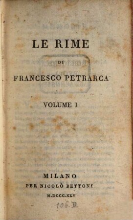Le Rime, 1