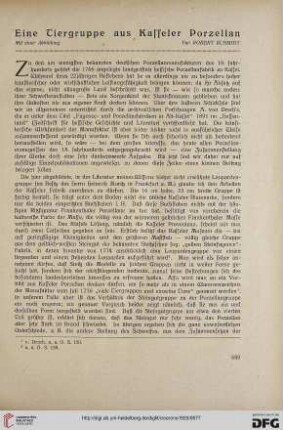 12.1920: Eine Tiergruppe aus Kasseler Porzellan