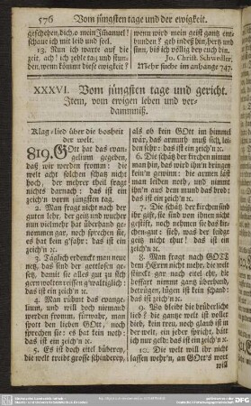 XXXVI. Vom jüngsten tage und gericht. Item, vom ewigen leben und verdammniß